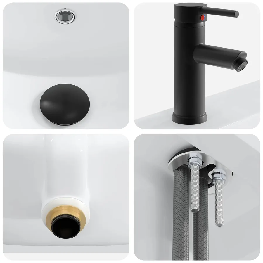 Ensemble de mobilier de salle de bain Chêne Sonoma - 11