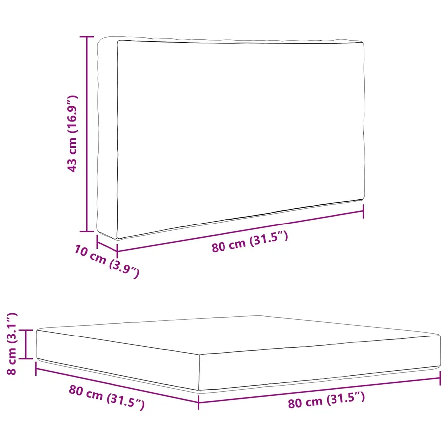 Coussin de canapé d'extérieur 2 pcs Crème Polyester - 11