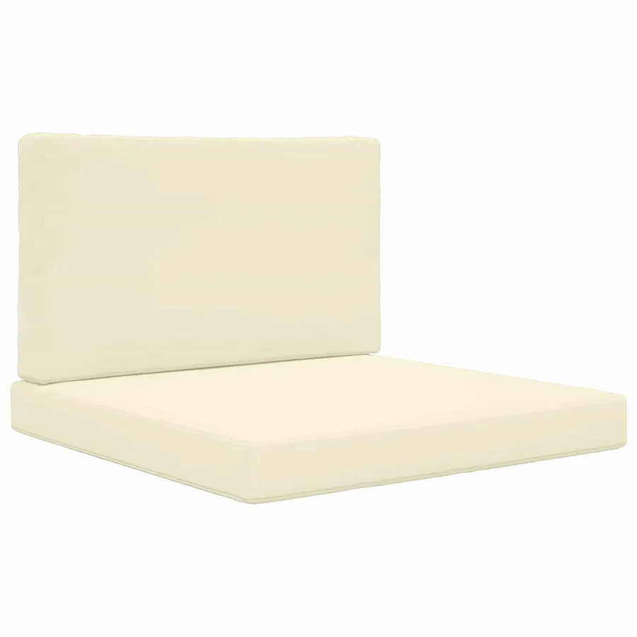 Coussin de canapé d'extérieur 2 pcs Crème Polyester - 2
