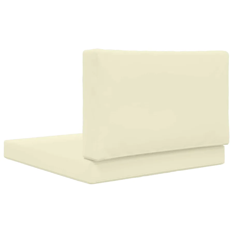 Coussin de canapé d'extérieur 2 pcs Crème Polyester - 7
