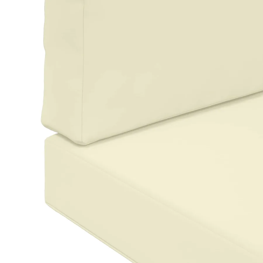 Coussin de canapé d'extérieur 2 pcs Crème Polyester - 9