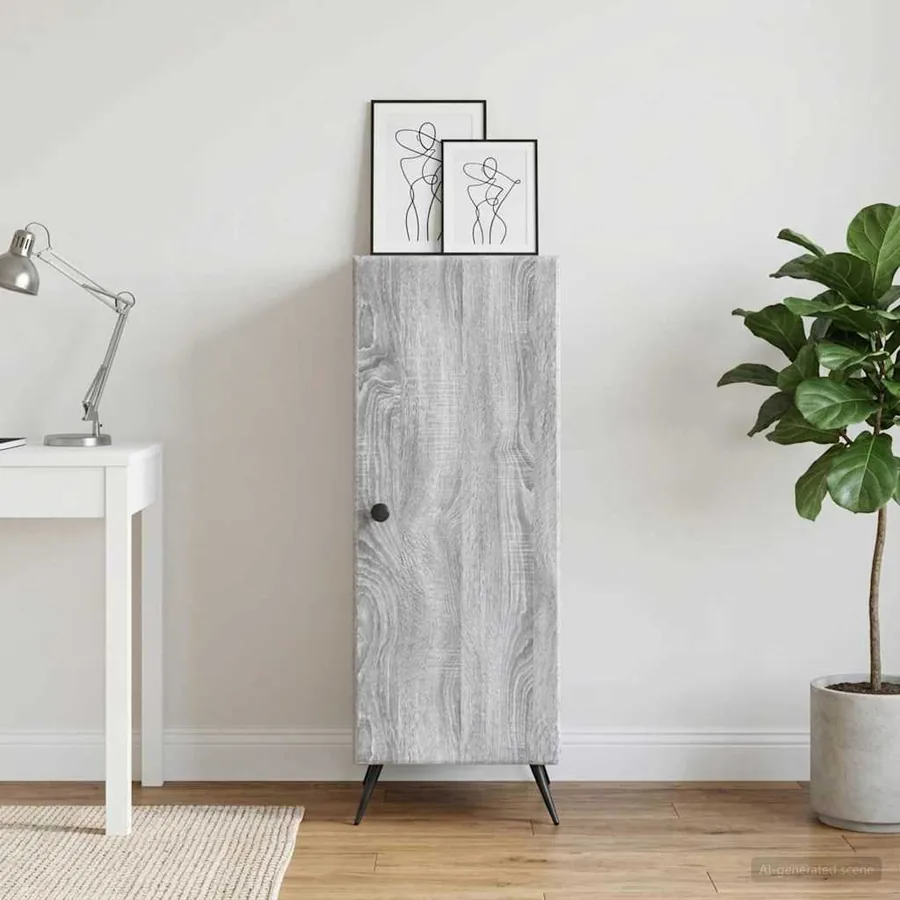 Buffet Sonoma gris 33 x 34,5 x 90 cm Bois d'ingénierie