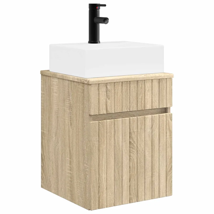 Meuble-sèche avec évier mural Chêne Sonoma 39 x 41 x 62,5 cm - 2