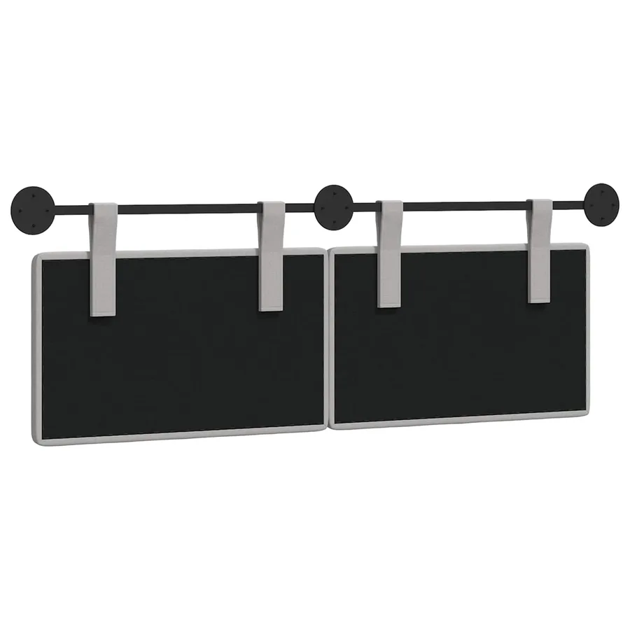 Tête de lit suspendue Gris nuage tissu - 7