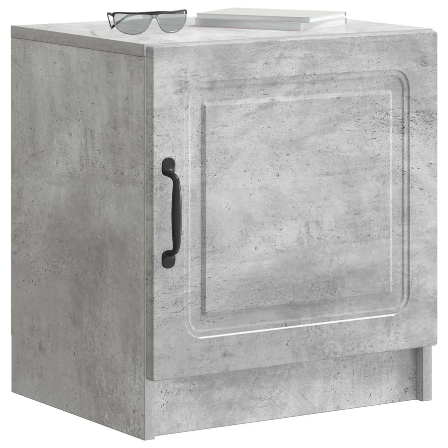 Cabinet de chevet 2 pcs Gris béton 43 x 34,5 x 47 cm - 3
