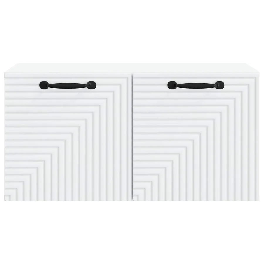 Meuble TV mural Blanc 59,5 x 31 x 30 cm Bois d'ingénierie - 6