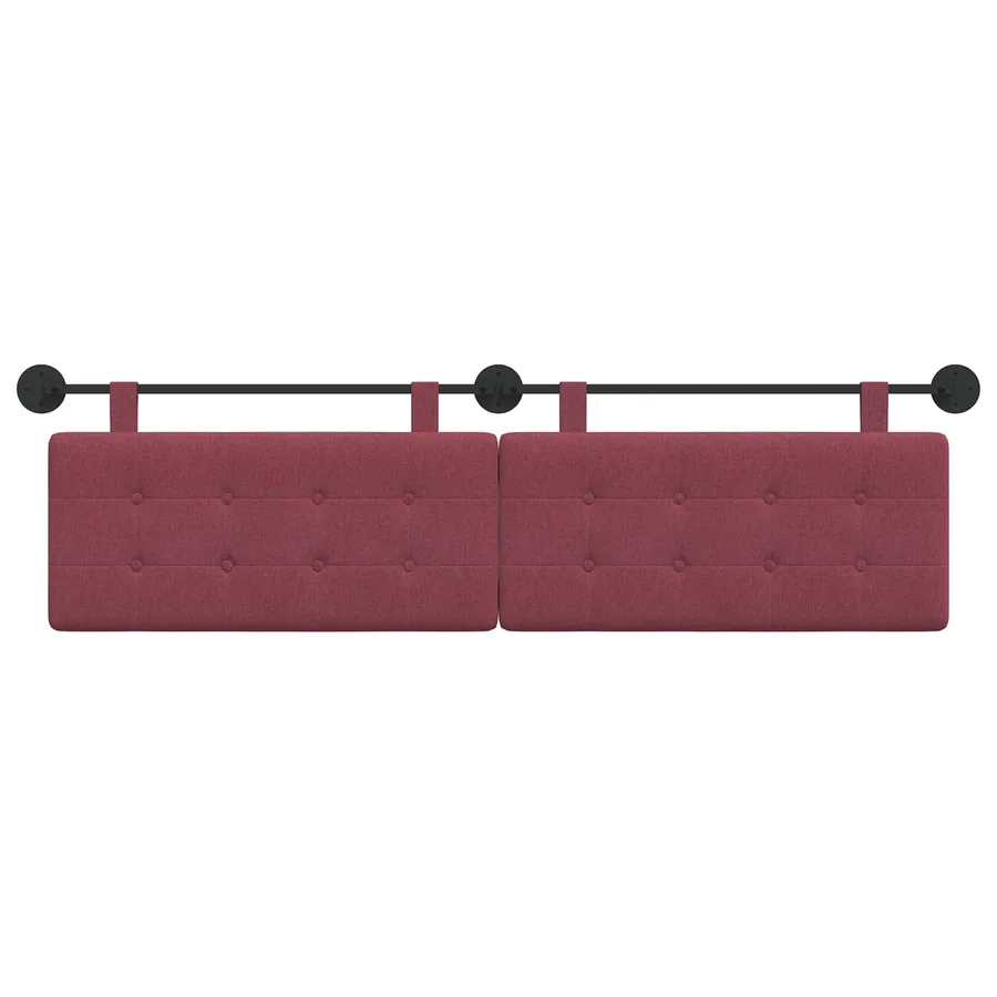 Tête de lit suspendue Bordeaux Tissu - 5