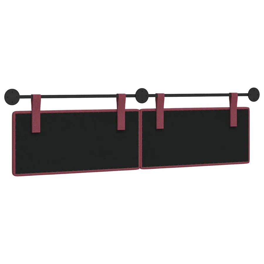 Tête de lit suspendue Bordeaux Tissu - 7