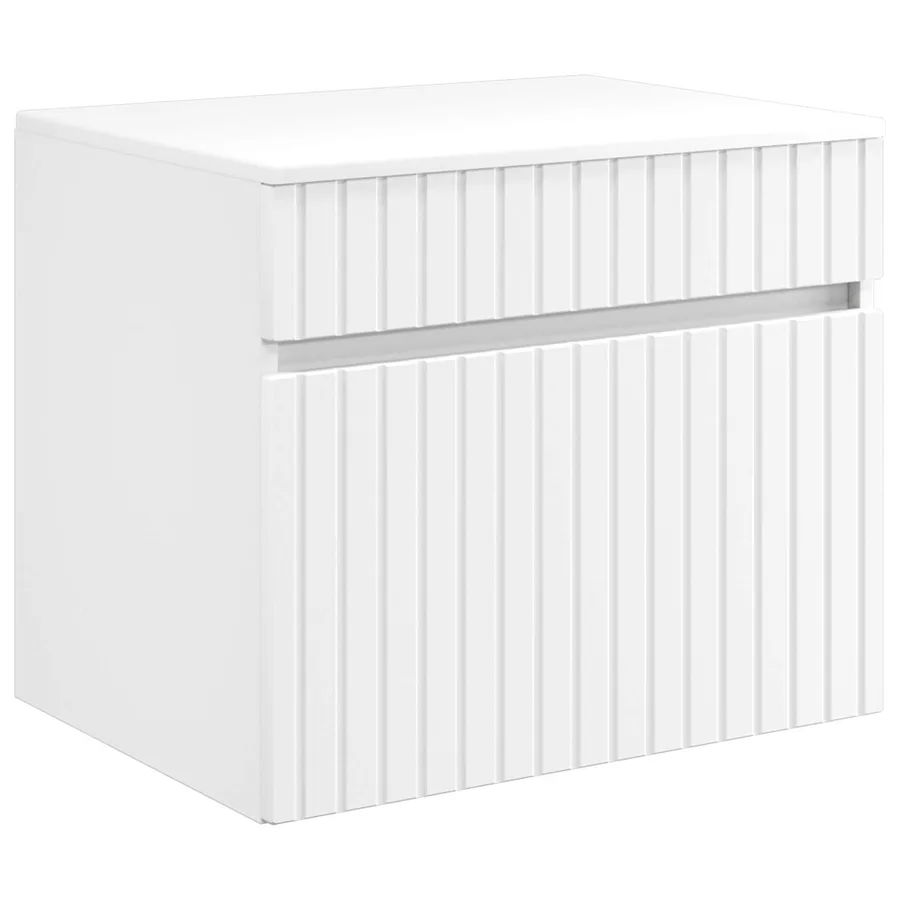Cabinet de Salle de Bain Mural Blanc 59 x 44,5 x 50 cm - 2