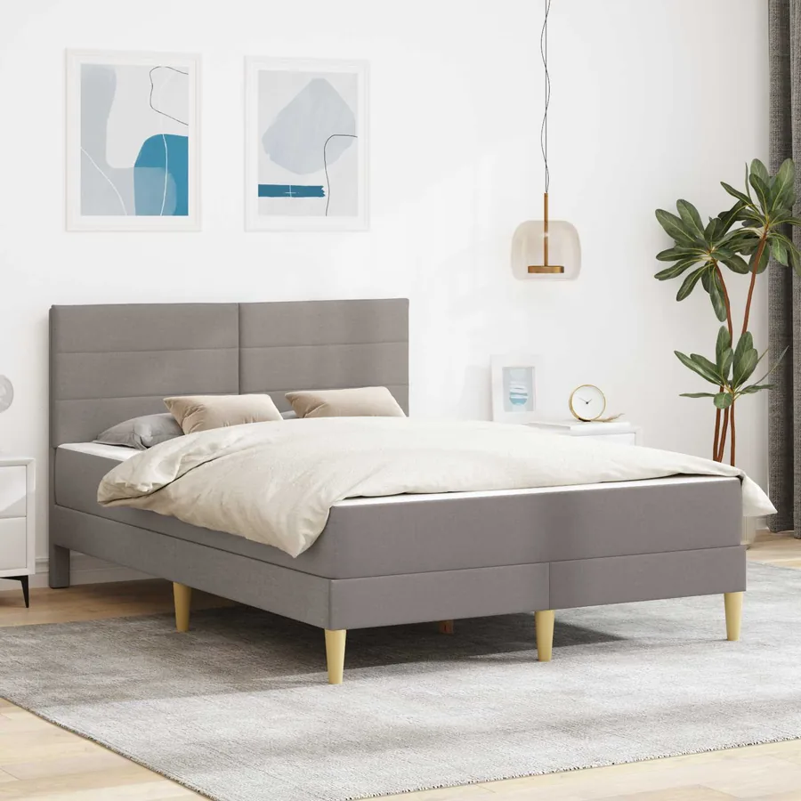 Cadre de lit Taupe 160 x 200 cm Polyester