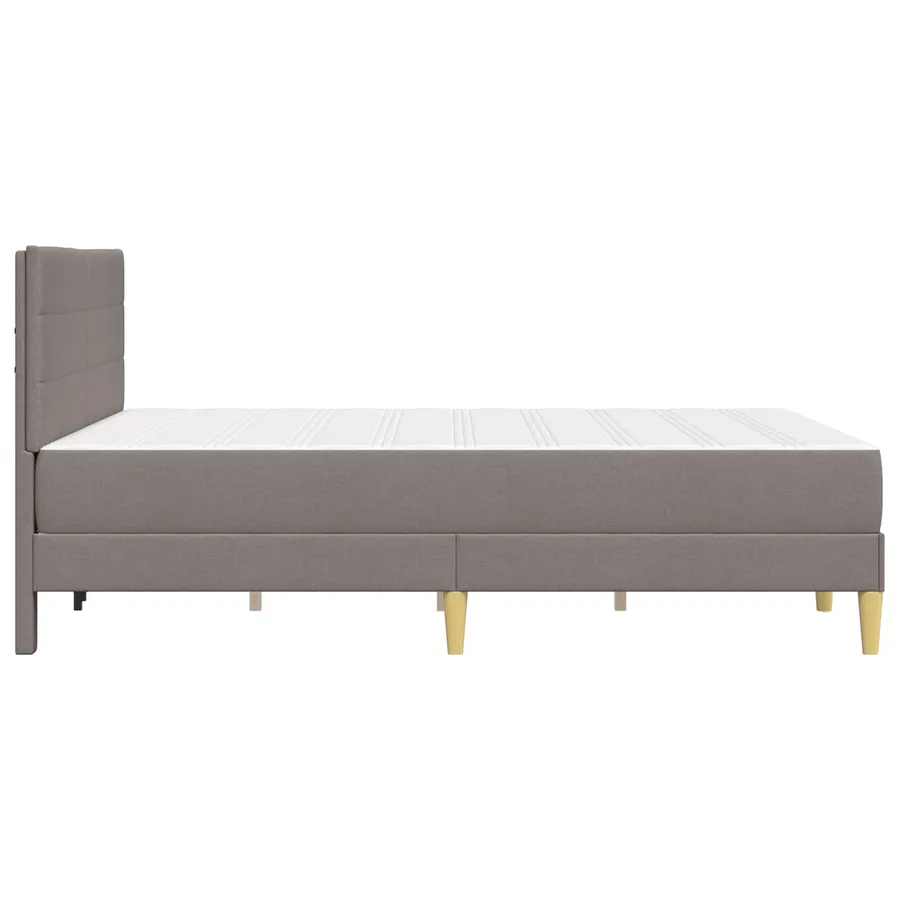 Cadre de lit Taupe 160 x 200 cm Polyester - 7