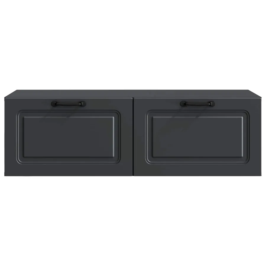 Meuble TV mural Noir 98 x 41 x 30 cm Bois d'ingénierie - 6