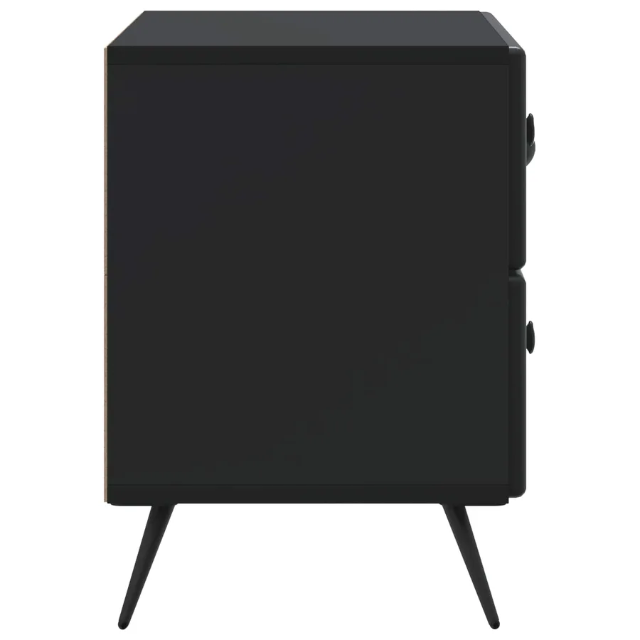 Cabinet de chevet Noir 62 x 34,5 x 47,5 cm Bois d'ingénierie - 6