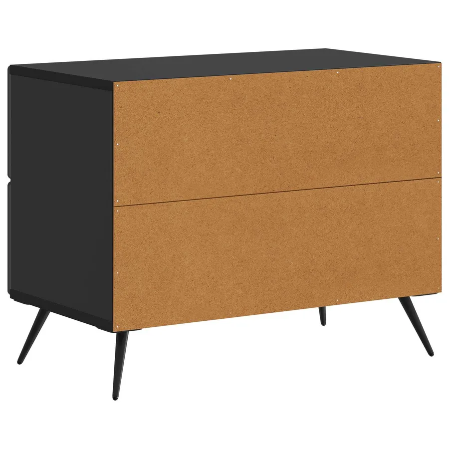 Cabinet de chevet Noir 62 x 34,5 x 47,5 cm Bois d'ingénierie - 7
