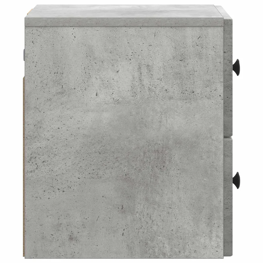 Cabinet de chevet mural Gris béton 33 x 34,5 x 40 cm - 6