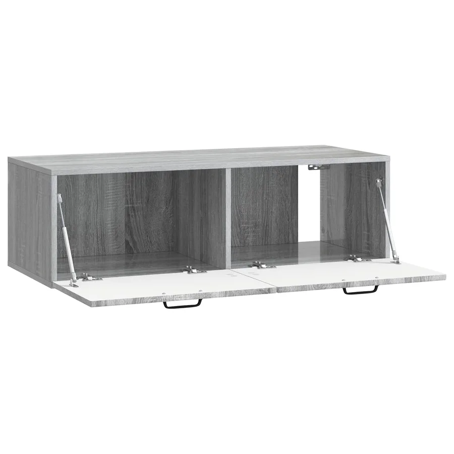 Meuble TV mural Sonoma gris 98 x 41 x 30 cm Bois d'ingénierie - 5