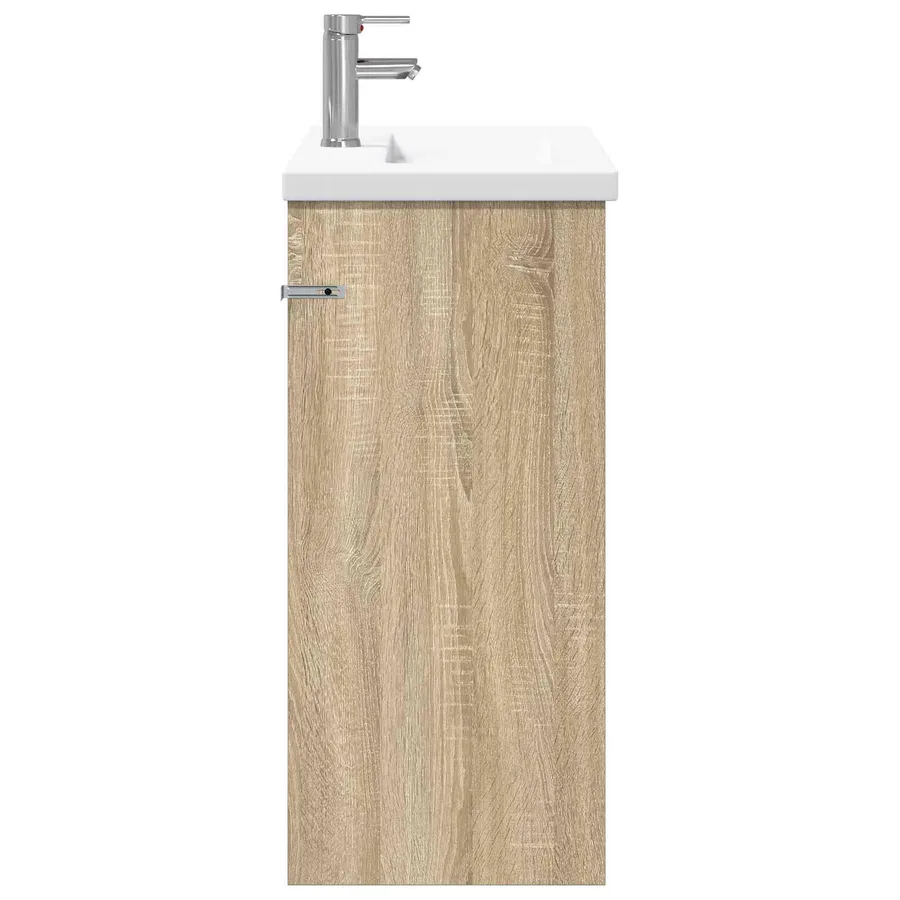 Ensemble de mobilier de salle de bain Chêne Sonoma - 6