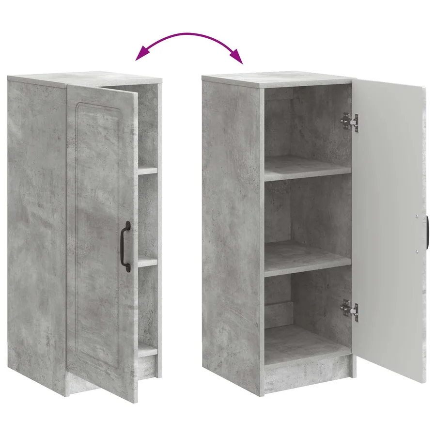 Buffet Gris béton 33 x 34,5 x 87 cm Bois d'ingénierie - 11