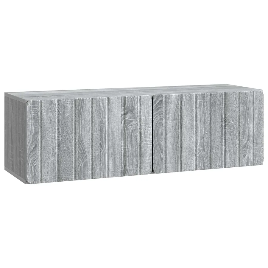 Meuble TV mural 98 x 31 x 30 cm Sonoma gris Bois d'ingénierie - 2