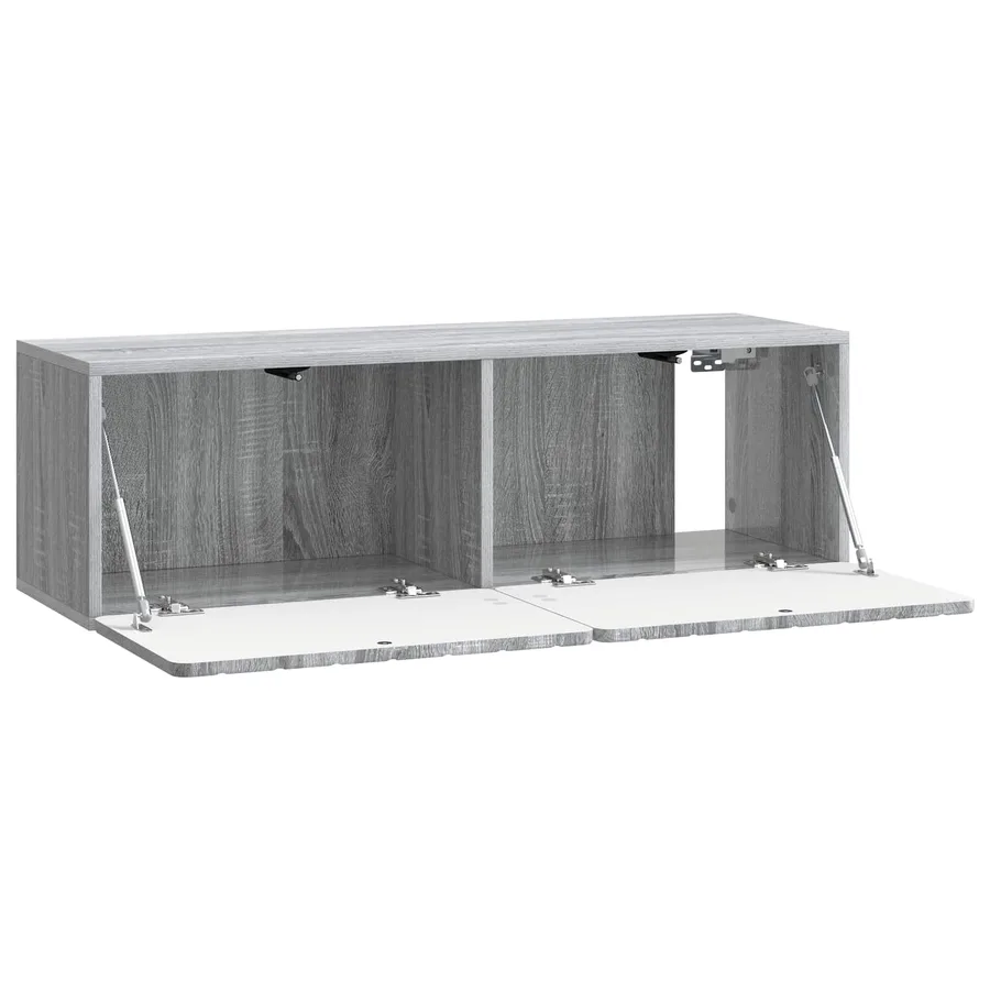 Meuble TV mural 98 x 31 x 30 cm Sonoma gris Bois d'ingénierie - 5
