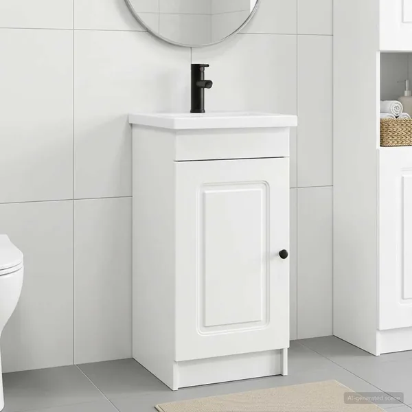 Meuble de salle de bain avec évier Blanc 42 x 40 x 84,5 cm
