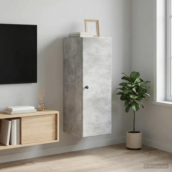 Armoire Murale Gris béton 33 x 34,5 x 90 cm Bois d'ingénierie