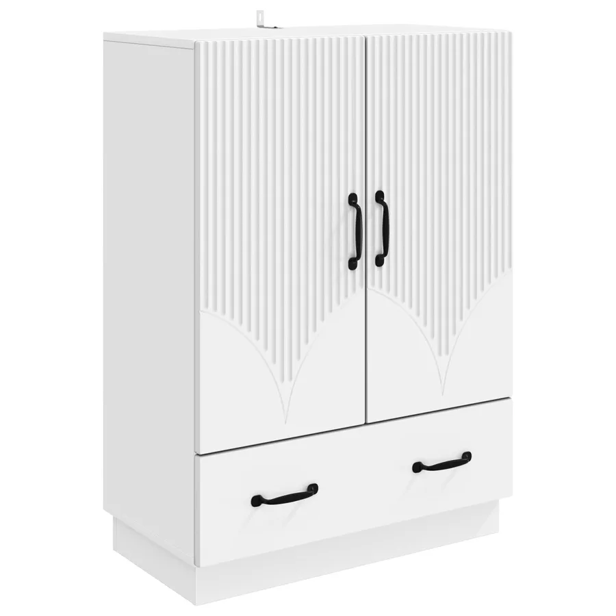 Buffet Blanc 66 x 34,5 x 92 cm Bois d'ingénierie - 2