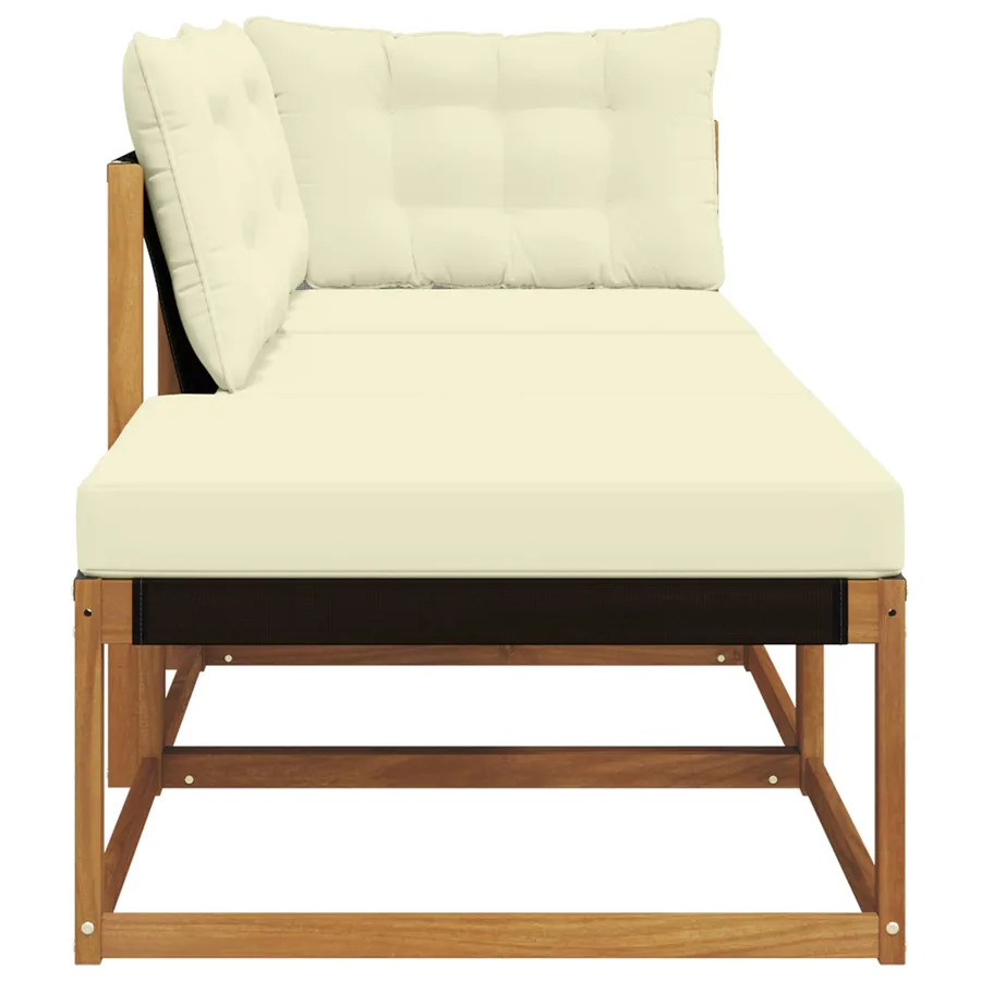 Unités de sofa sectionnel d'extérieur 3 Pièce Naturel - 7