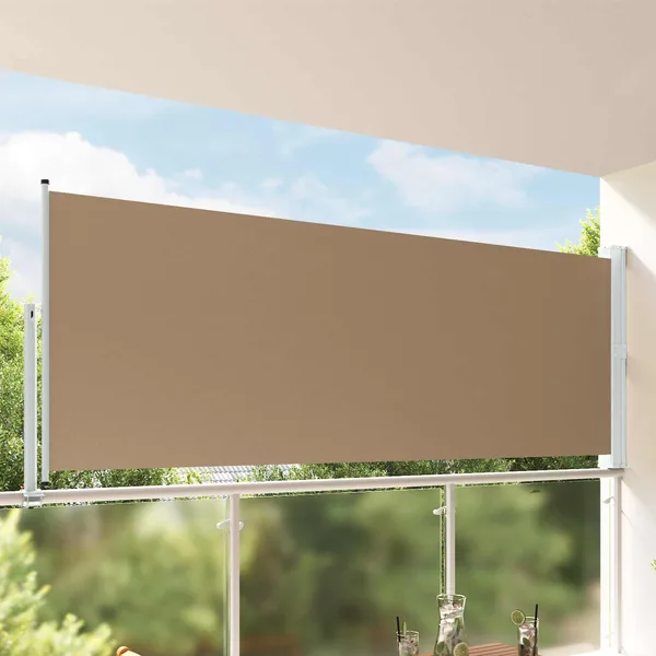 Auvent latéral 117 x 300 cm Rectangulaire Taupe