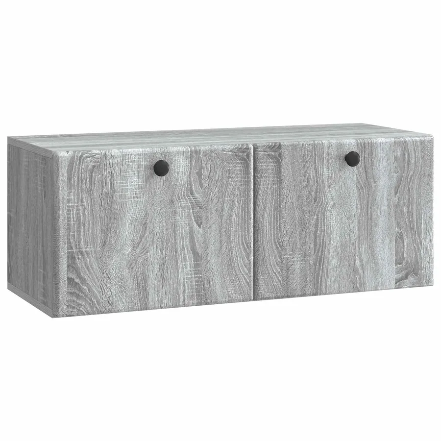 Meuble TV mural 78,5 x 31 x 30 cm Sonoma gris Bois d'ingénierie - 2