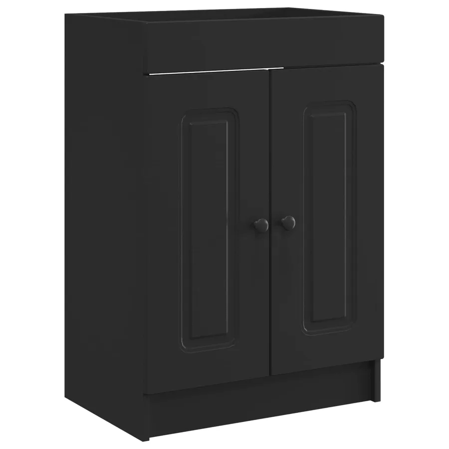 Ensemble de mobilier de salle de bain Noir 56 x 37,5 x 81 cm - 4