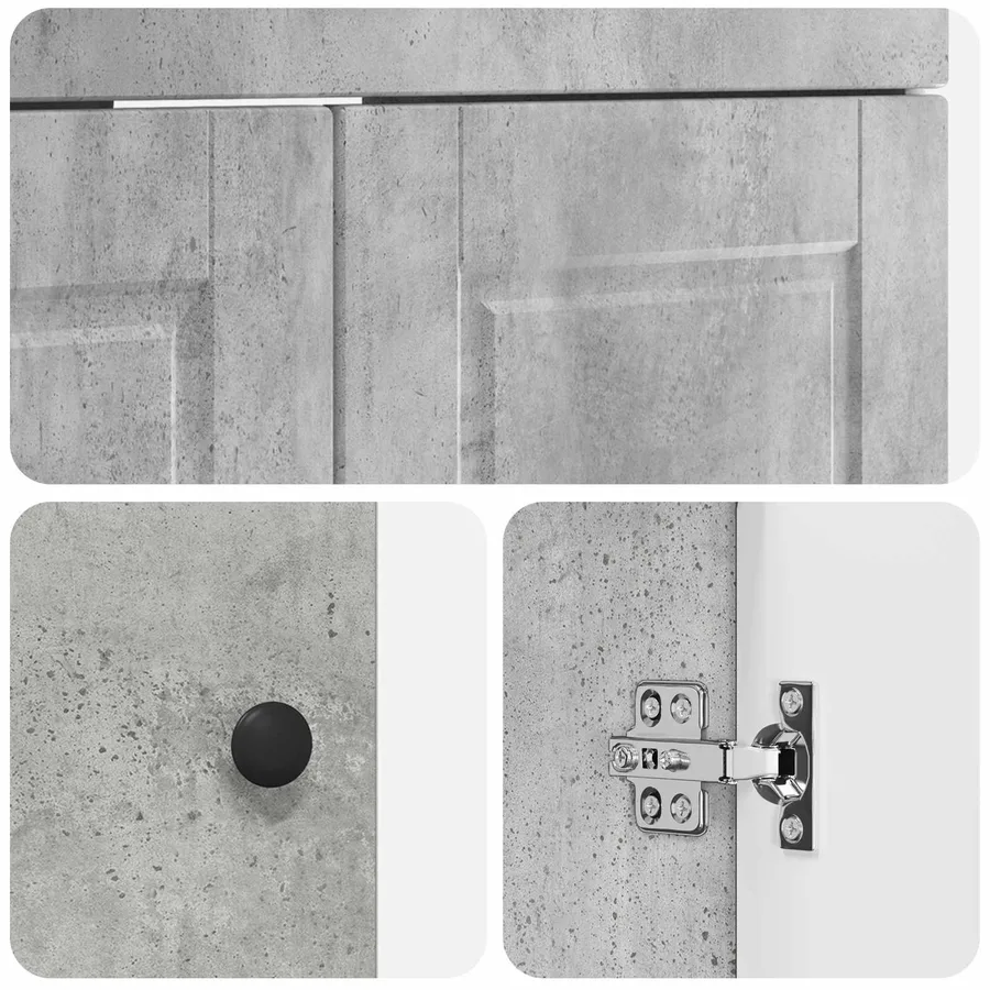Ensemble de mobilier de salle de bain Gris béton - 8