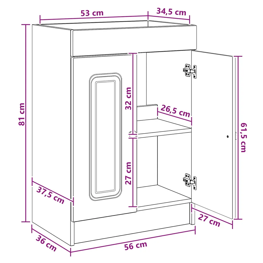 Ensemble de mobilier de salle de bain Gris béton - 11