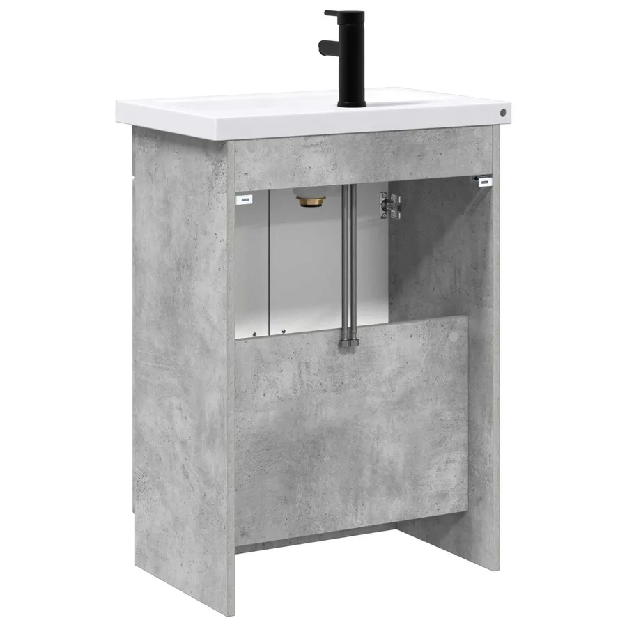 Ensemble de mobilier de salle de bain Gris béton - 7