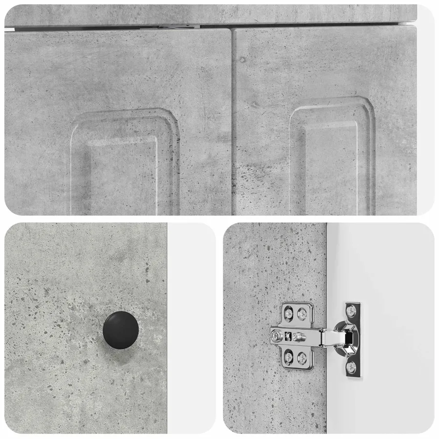 Ensemble de mobilier de salle de bain Gris béton - 8