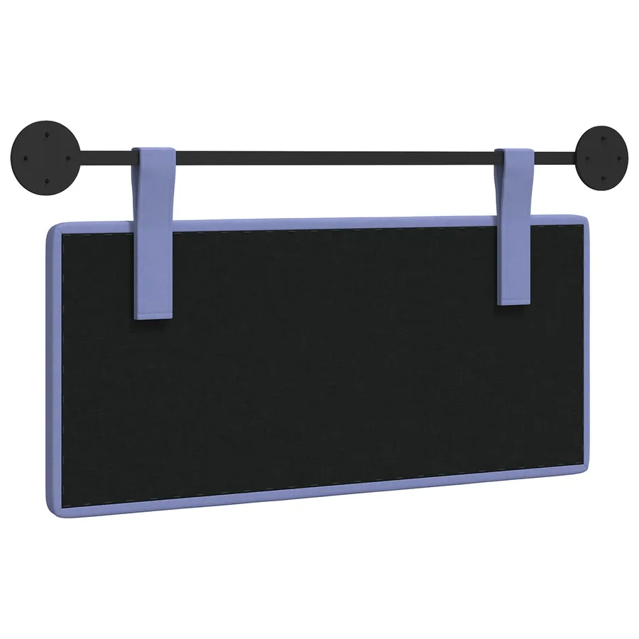 Tête de lit suspendue Bleu denim tissu - 7