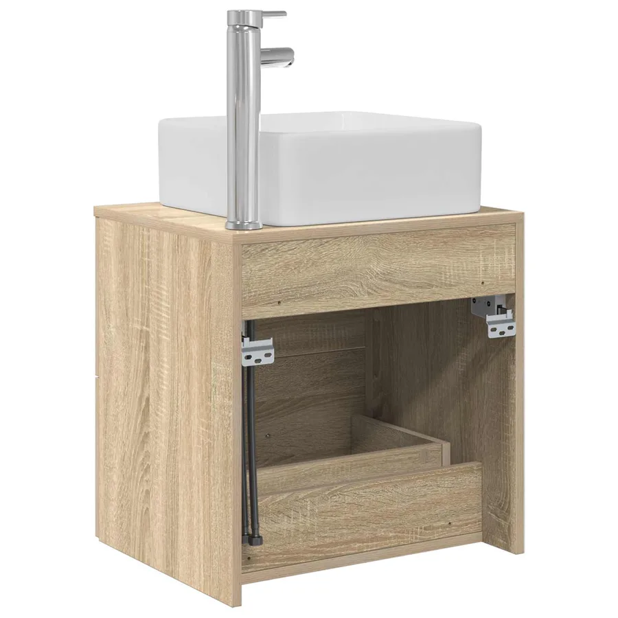 Vanité de lavabo mural Chêne Sonoma 49,5 x 41 x 63 cm - 5