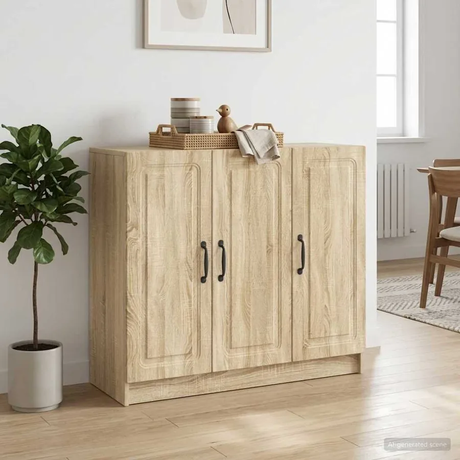 Buffet Chêne Sonoma 89 x 34,5 x 77 cm Bois d'ingénierie