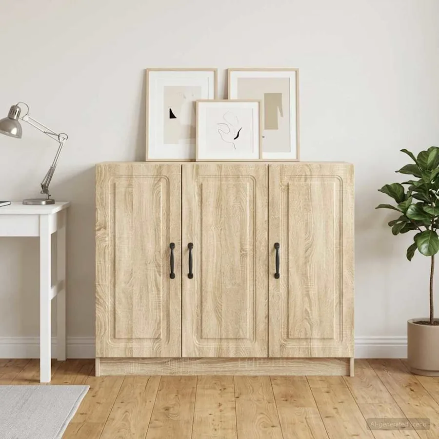 Buffet Chêne Sonoma 89 x 34,5 x 77 cm Bois d'ingénierie - 4