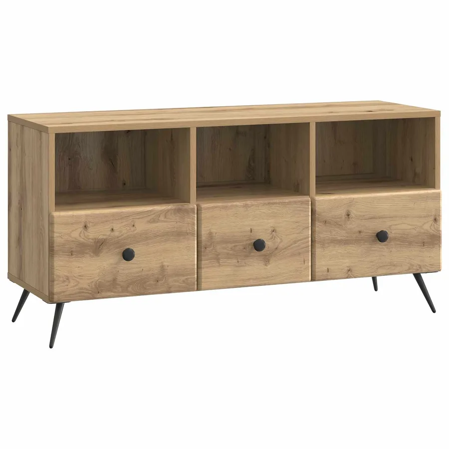 Meuble TV 102 x 34,5 x 50 cm Chêne artisanal Bois d'ingénierie - 2