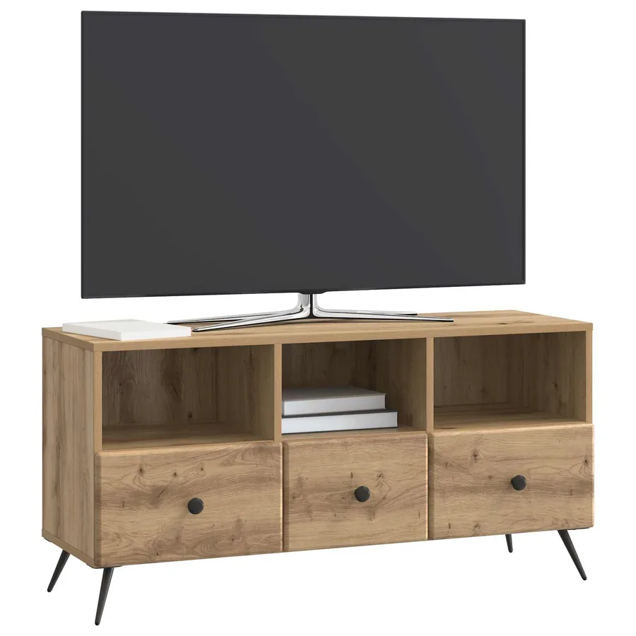 Meuble TV 102 x 34,5 x 50 cm Chêne artisanal Bois d'ingénierie - 3