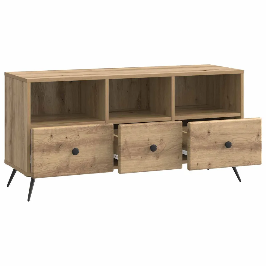 Meuble TV 102 x 34,5 x 50 cm Chêne artisanal Bois d'ingénierie - 5