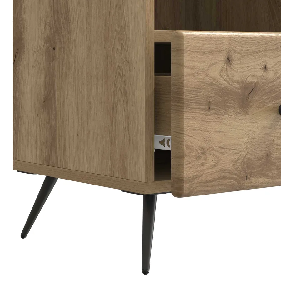 Meuble TV 102 x 34,5 x 50 cm Chêne artisanal Bois d'ingénierie - 9