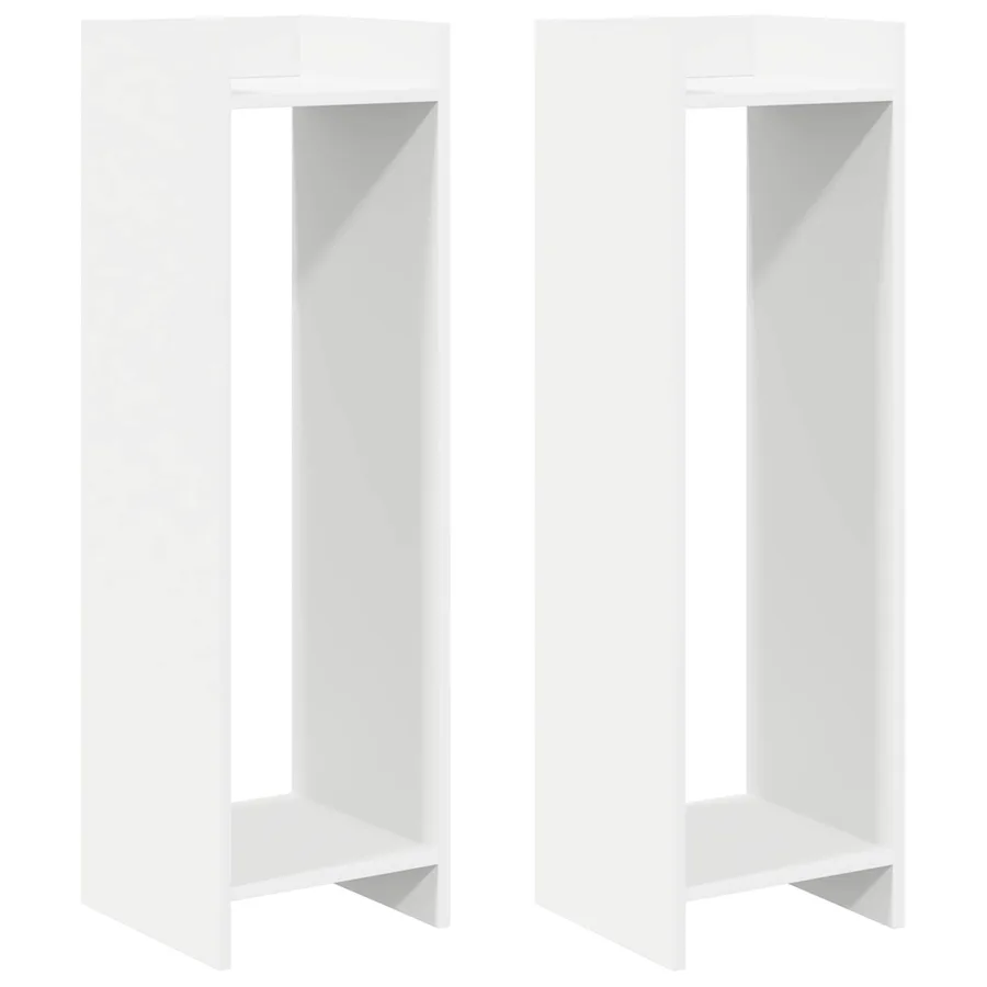 Support de Plante 2 pc Blanc 30 x 30 x 100 cm Bois d’ingénierie - 2
