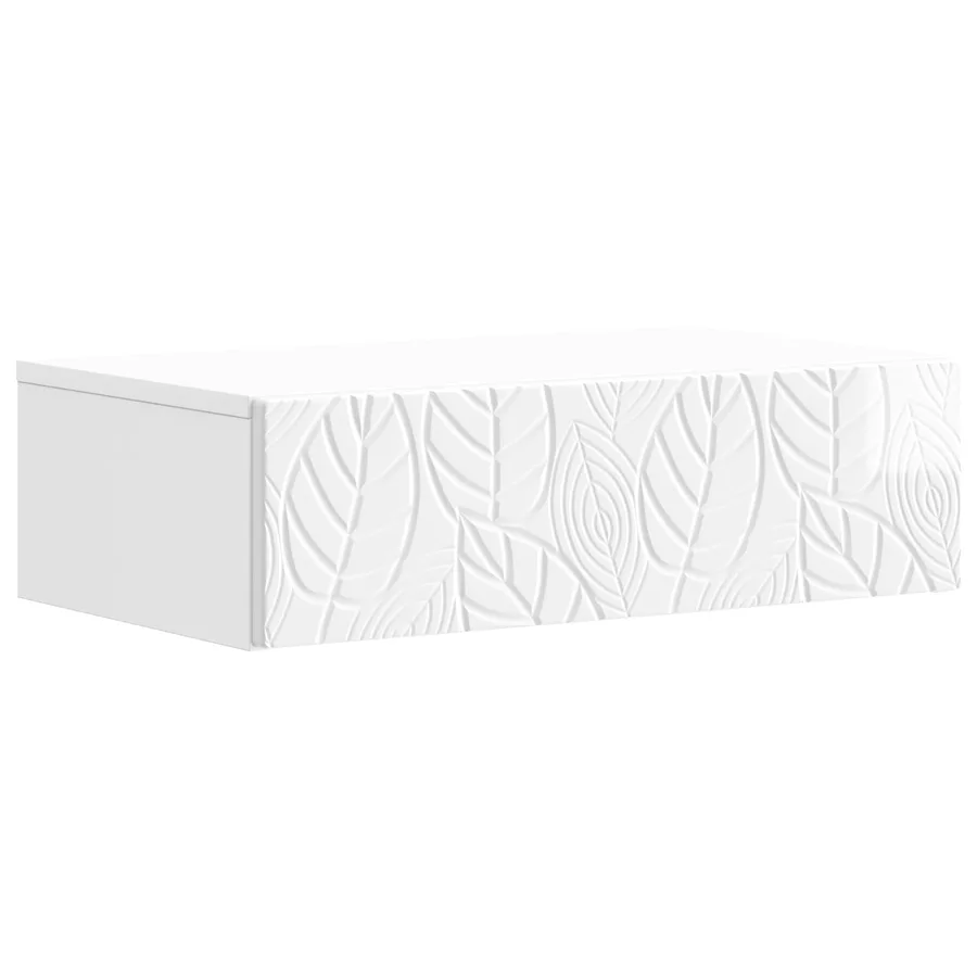 Table d'appoint murale Blanc brillant 59 x 34,5 x 17 cm - 2