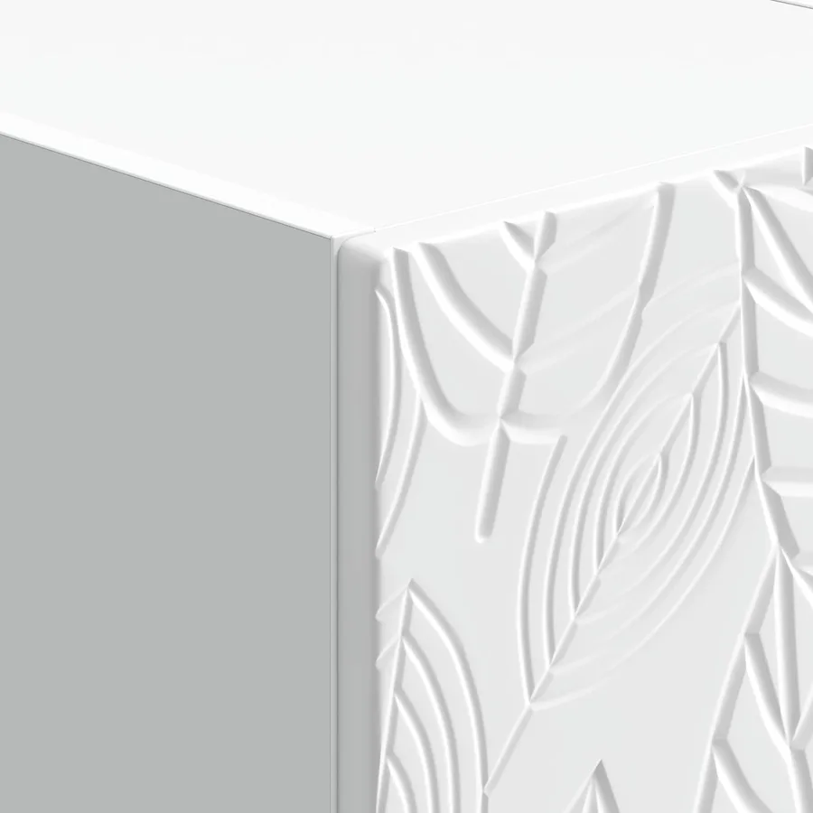 Table d'appoint murale Blanc brillant 59 x 34,5 x 17 cm - 7