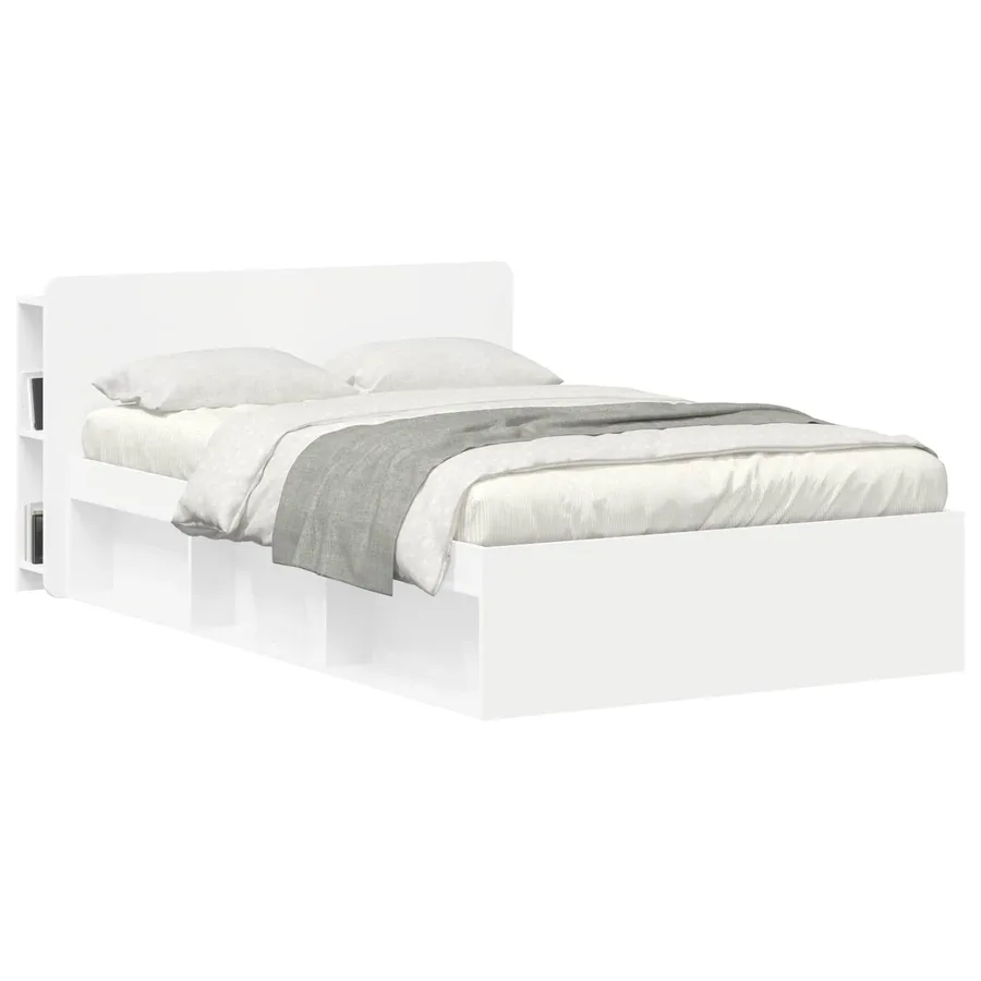 Cabinet de Tête de Lit avec stockage Blanc 135 x 18,5 x 80 cm - 3
