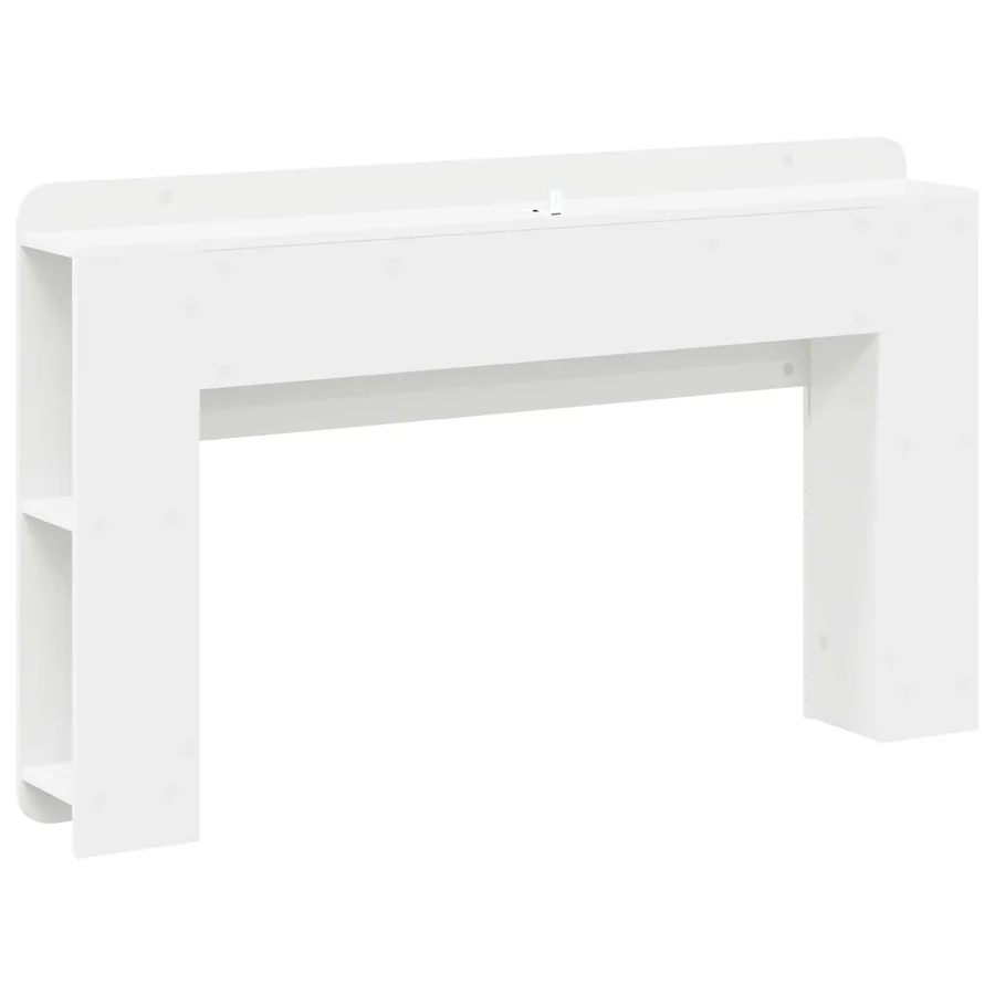 Cabinet de Tête de Lit avec stockage Blanc 135 x 18,5 x 80 cm - 7