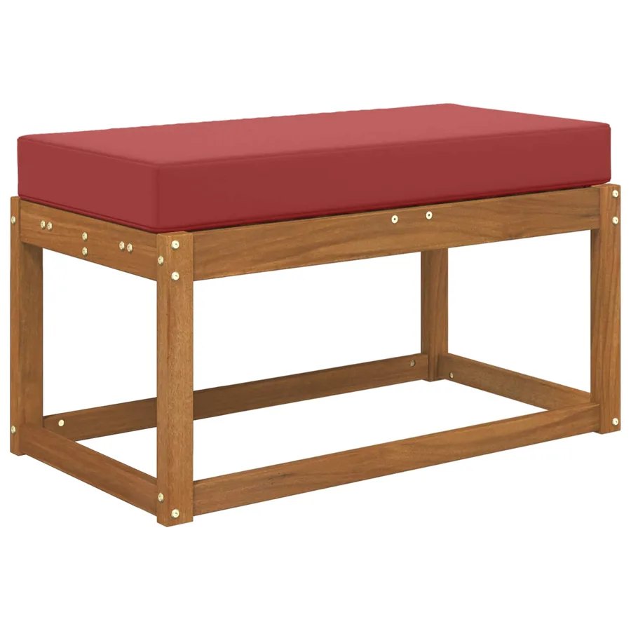Coussin de Siège d'Extérieur Bordeaux 80 x 40 x 8 cm - 3