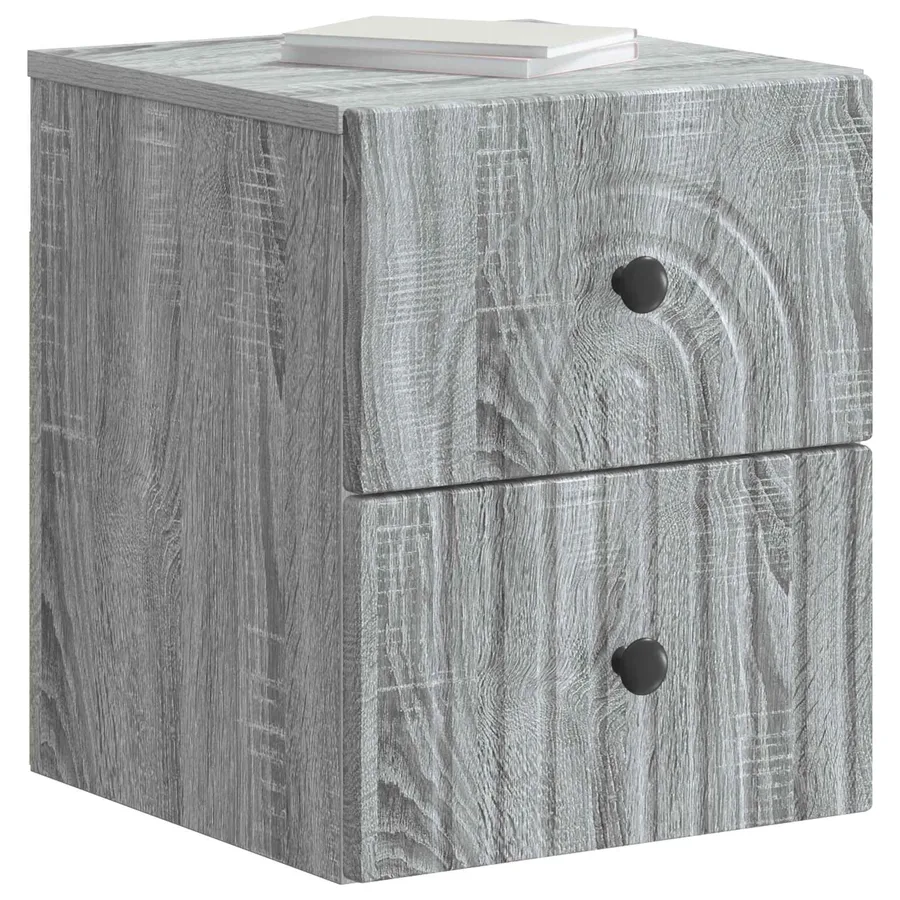 Cabinet de chevet mural 2 pcs Sonoma gris 33 x 34,5 x 40 cm - 3